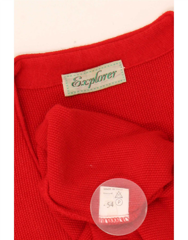 Explorer - Cárdigan para hombre IT 54 XL Acrílico rojo
