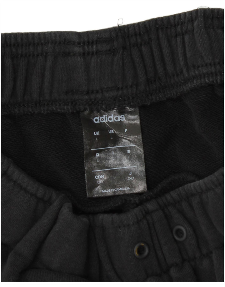 Adidas - Pantalones de chándal para hombre, talla grande, color negro