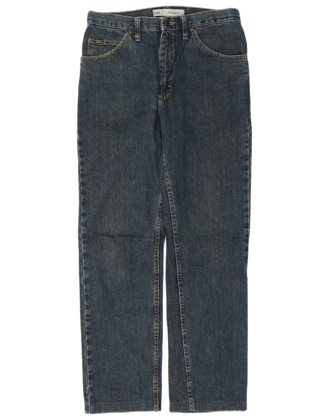 Vaqueros rectos de corte regular para hombre Lee W31 L31 Algodón azul