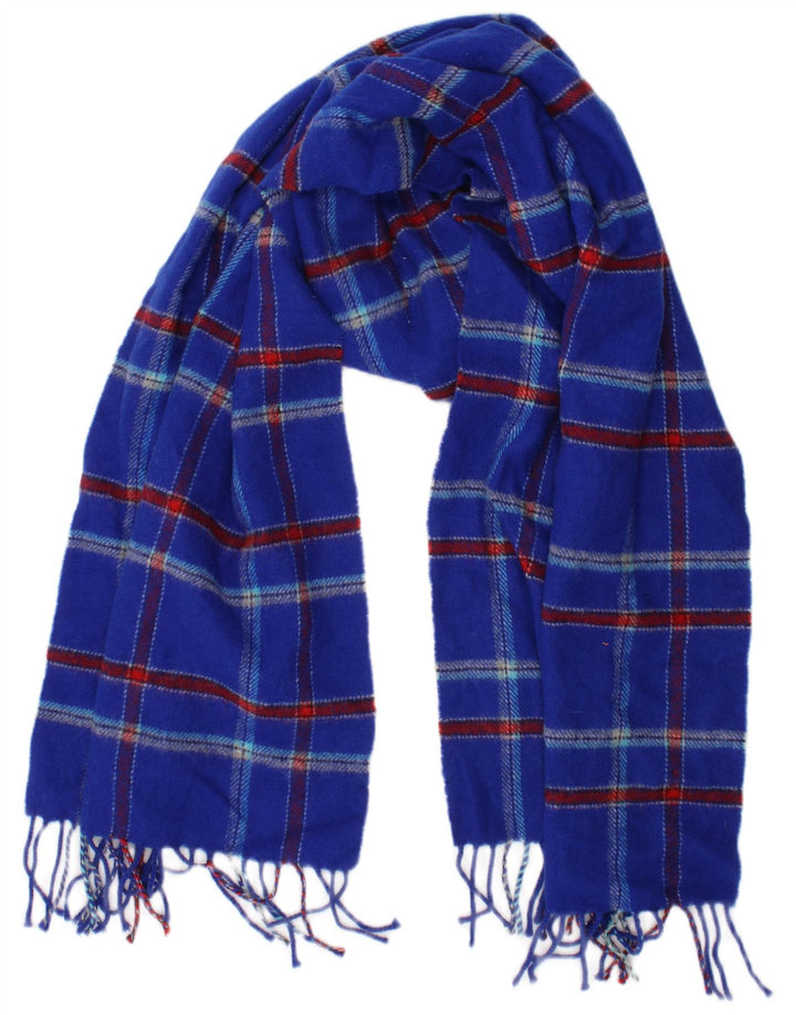 Jack Wills Bufanda de punto para hombre talla única azul a cuadros clásico