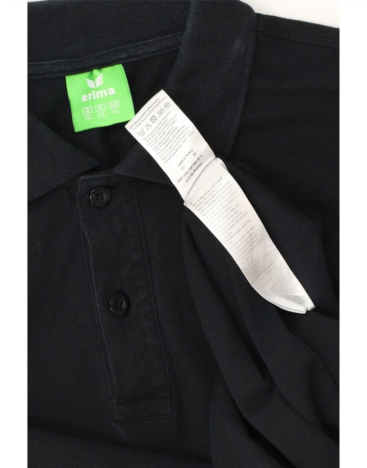 Polo Erima Hombre XL Algodón Negro