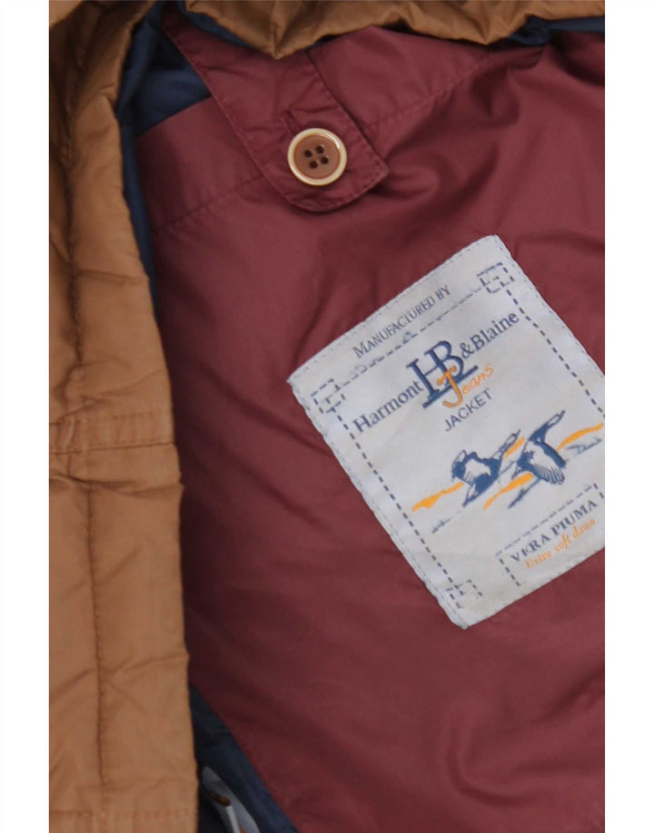 Harmont & Blaine Chaqueta acolchada con capucha para hombre UK 38 Marrón medio
