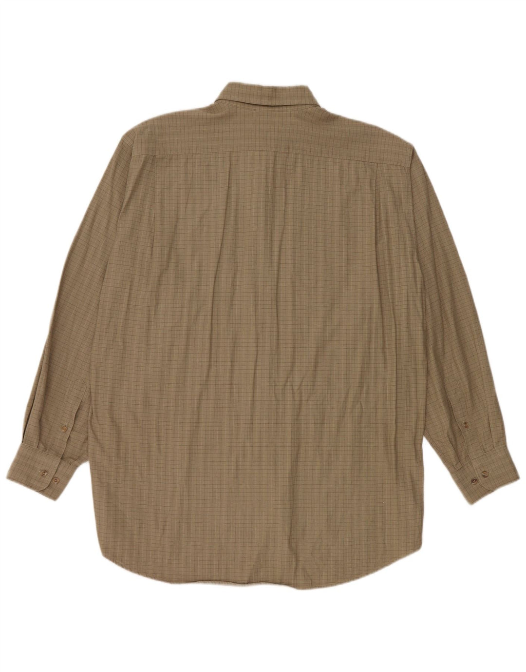 Camisa Lacoste Hombre Talla 40 Mediana Beige Cuadros Algodón