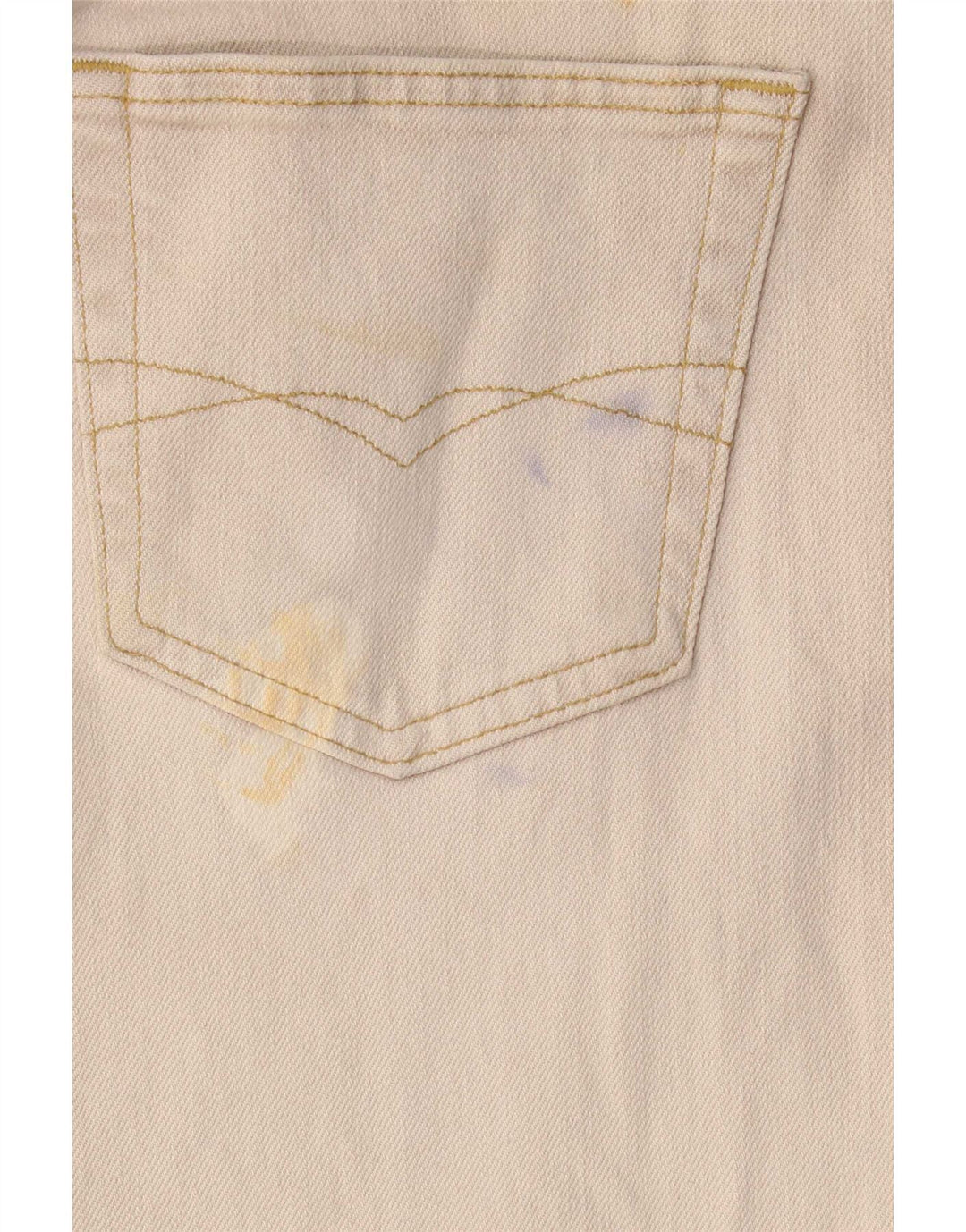Marks & Spencer Vaqueros rectos para hombre W36 L33 Algodón beige