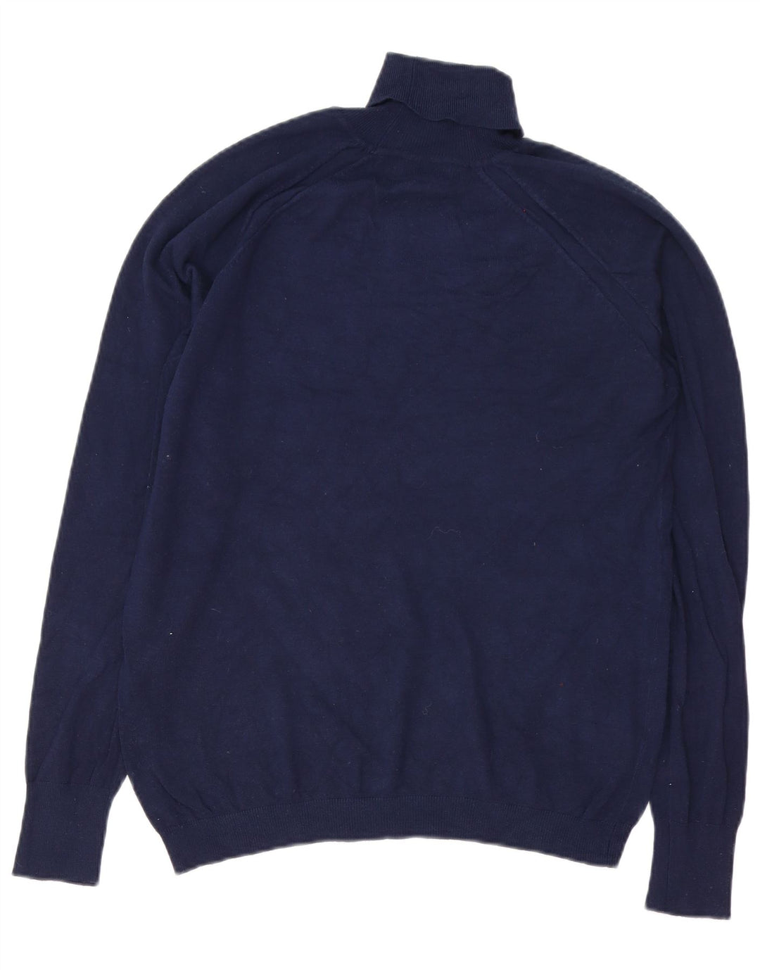 Zara Hombre Jersey De Cuello Vuelto Jersey Grande Azul Marino Viscosa