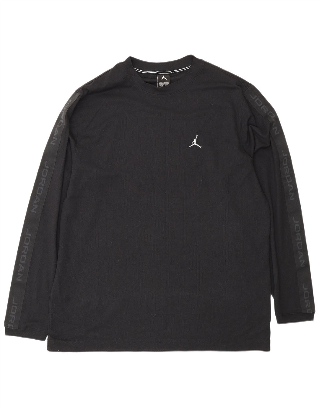 Jordan Mens Graphic Top Manga Larga UK 42/44 Grande Negro Poliéster