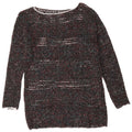 VINTAGE Mujer Barco Cuello Jersey Suéter Reino Unido 12 Medio Multicolor Flecked