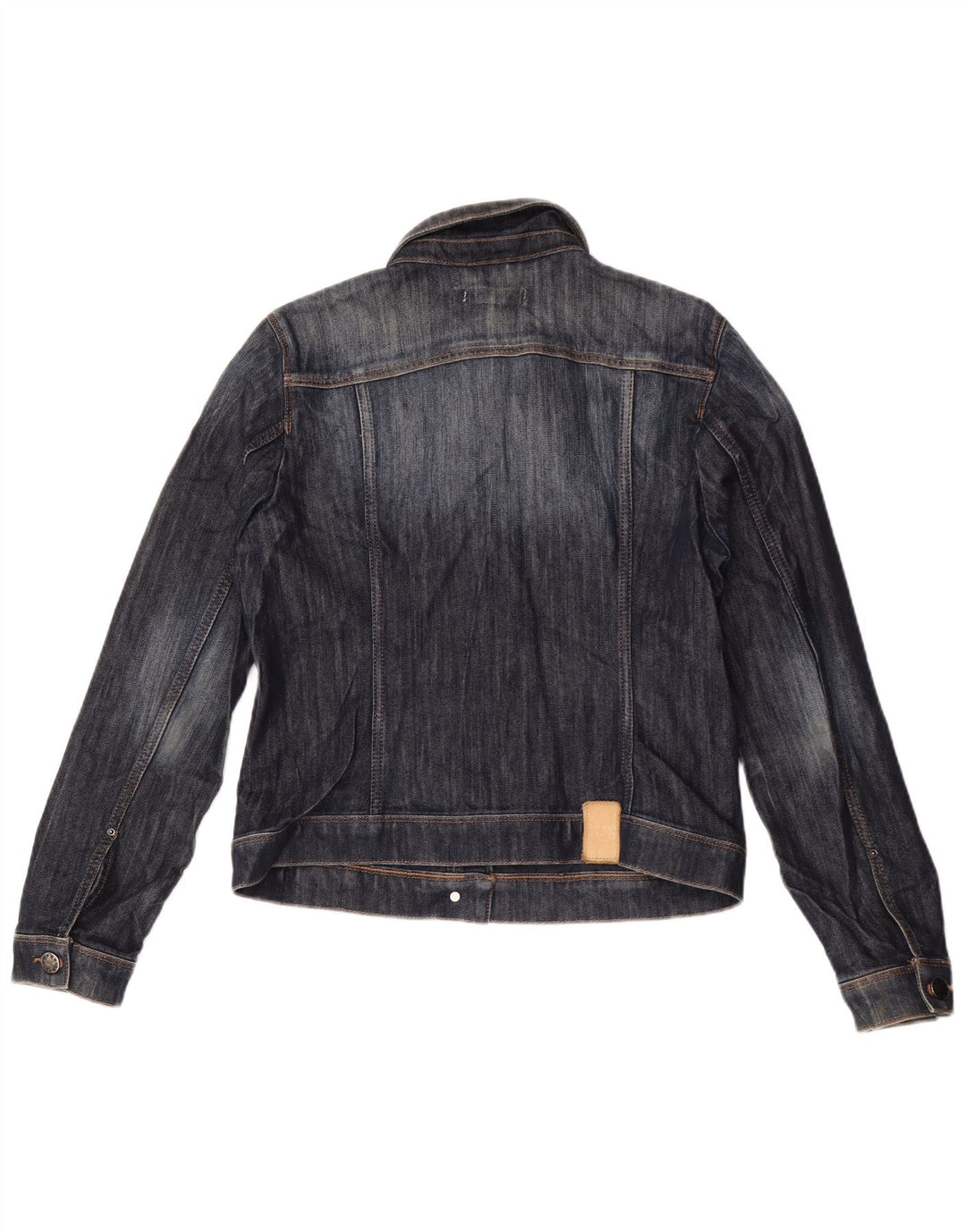 ZARA Mujer Chaqueta Vaquera Corta ES 40 XL Azul Marino