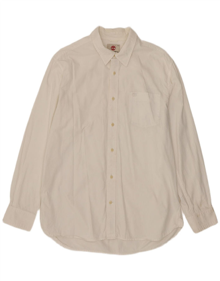 TIMBERLAND Camisa Regular Fit para Hombre Algodón Blanco Grande