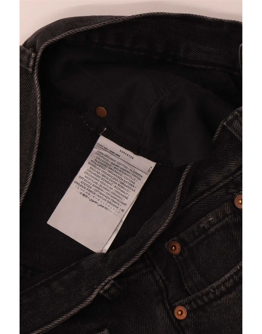 Vaqueros rectos vintage para mujer W30 L25 Algodón negro