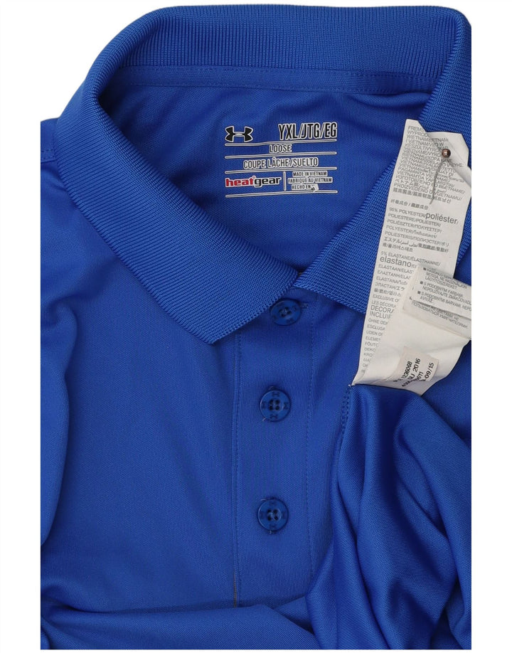 UNDER ARMOUR Polo Heat Gear para niño 13-14 años XL Azul Poliéster