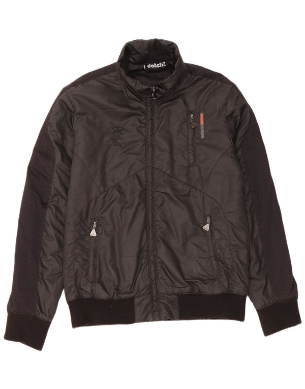 DATCH Chaqueta Bomber para Hombre UK 40 Grande Poliéster Negro