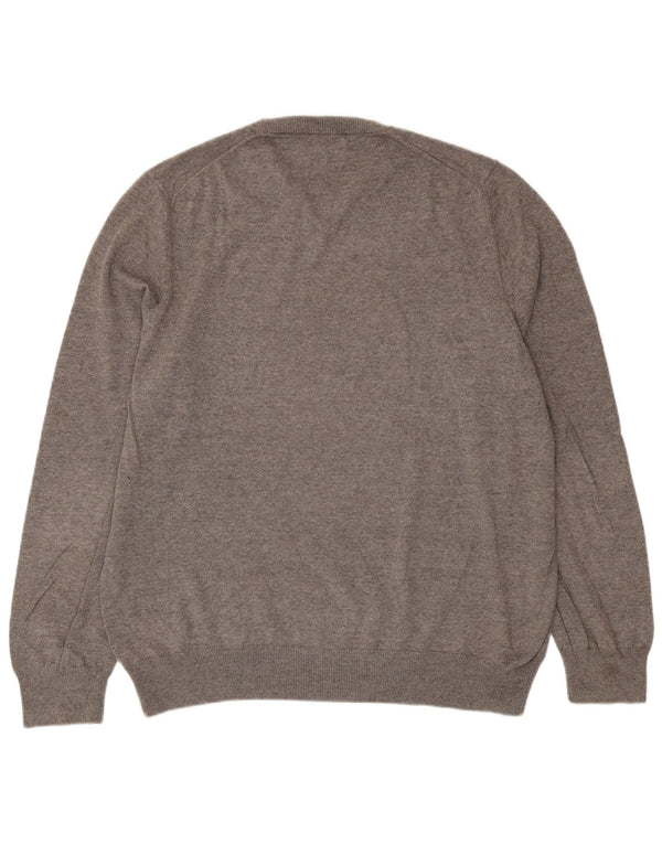 Marks & Spencer - Jersey de cuello redondo para hombre, talla XL, algodón gris