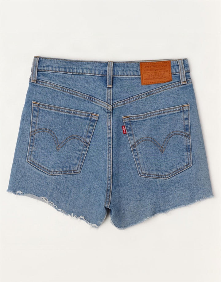 Levi's Mujer Ribcage Shorts De Mezclilla Mediano W28 Algodón Azul