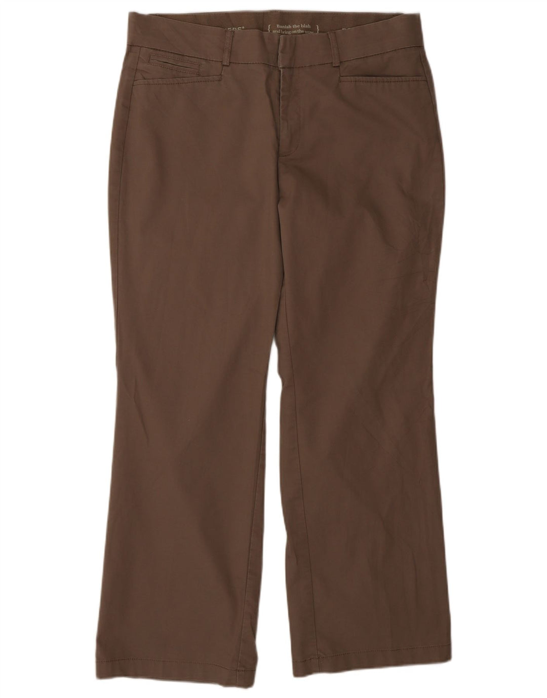 DOCKERS Pantalones casuales rectos para mujer US 12 Large W32 L28 Marrón