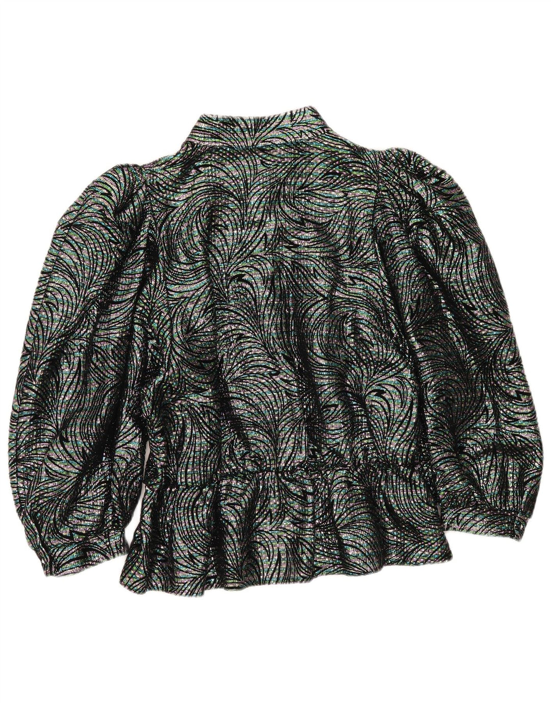 Vintage mujer camisa blusa IT 42 medio multicolor geométrico