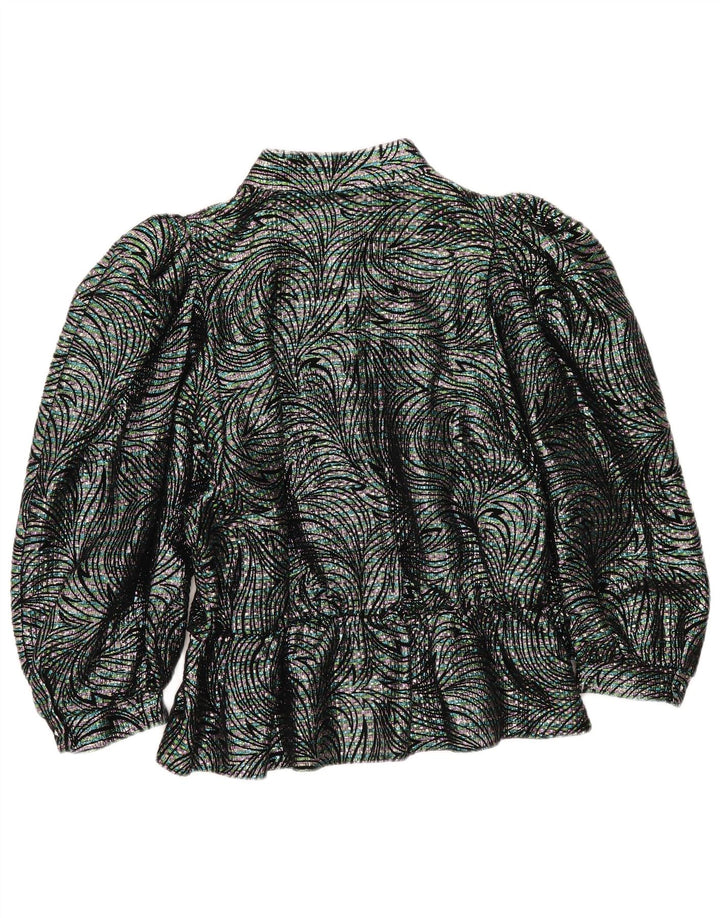Vintage mujer camisa blusa IT 42 medio multicolor geométrico