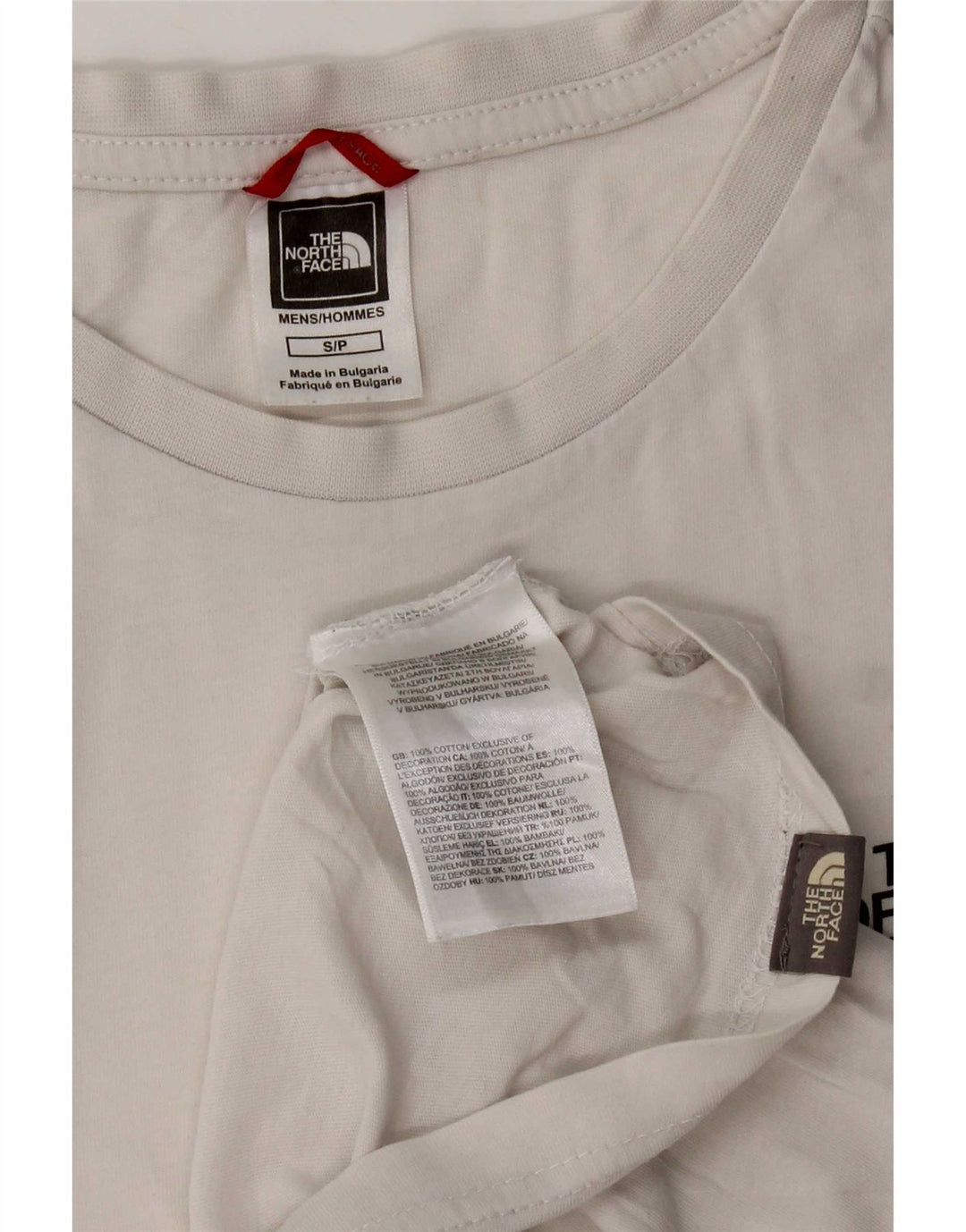 The North Face - Camiseta para hombre, talla pequeña, algodón blanco