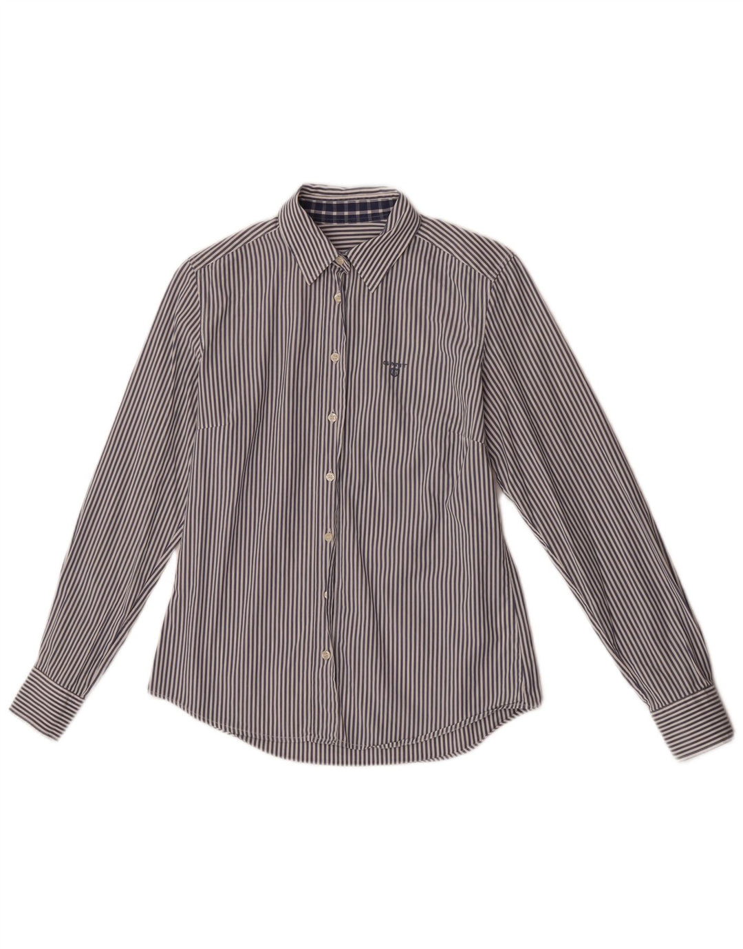 Camisa Gant para mujer UK 40 Medium Blue Pinstripe