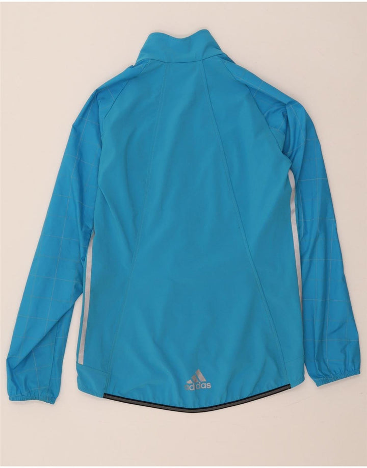 Adidas Mujer Ciclismo Chándal Top Chaqueta UK 12/14 Medio Azul Poliéster