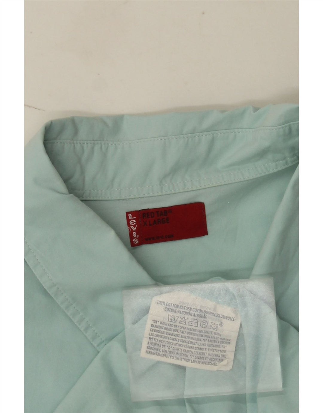 Camisa Levi's Hombre Manga Corta XL Algodón Azul