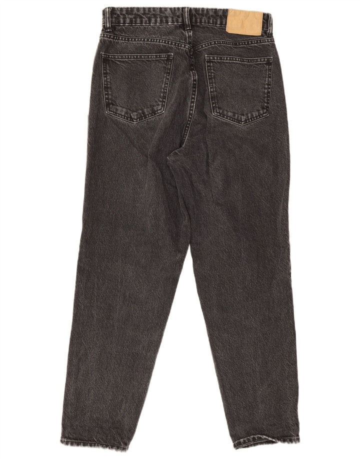 Zara Jeans Cónicos Para Mujer EU 40 Medium W30 L27 Algodón Negro