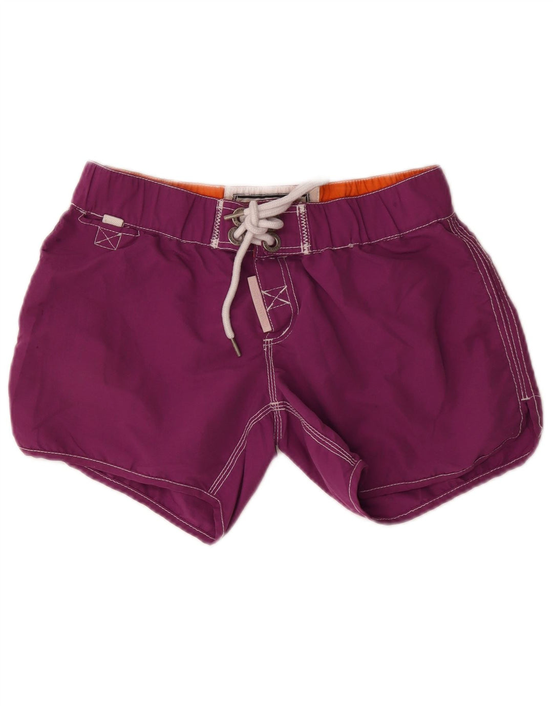 Superdry Shorts De Baño Gráficos Para Mujer UK 42 Poliéster Morado Medio