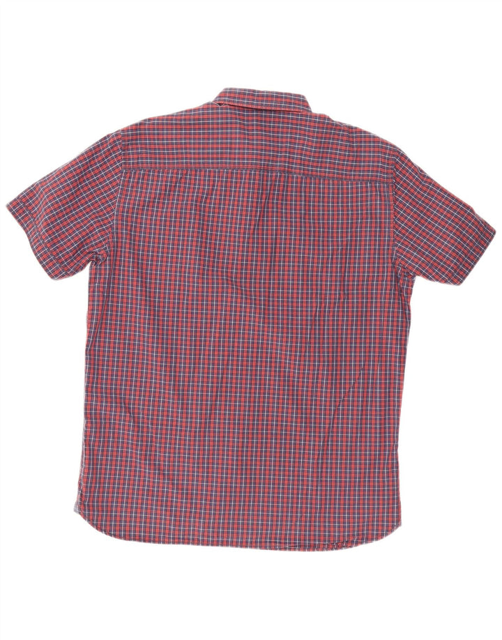 S.Oliver Camisa Regular Fit De Manga Corta Para Hombre XL Algodón A Cuadros Rojos