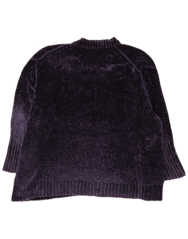 Zara Jersey oversize con cuello en V para mujer UK 10 Small Poliéster azul marino