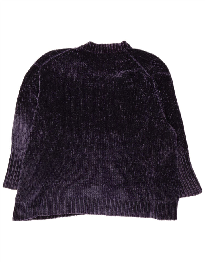 Zara Jersey oversize con cuello en V para mujer UK 10 Small Poliéster azul marino