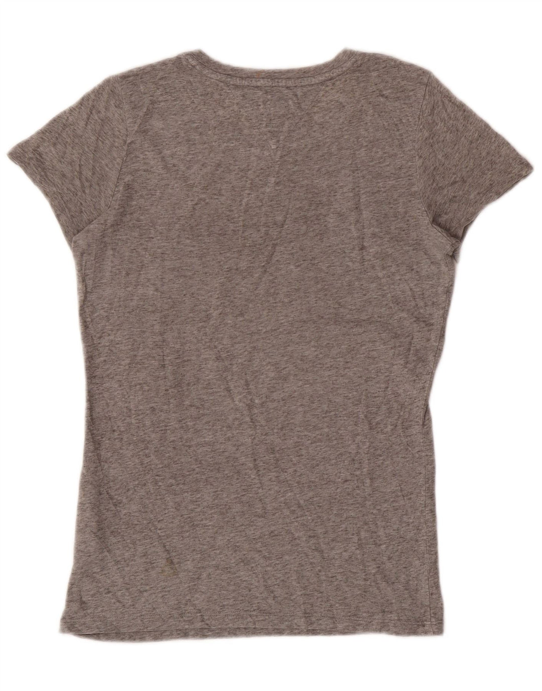 Tommy Hilfiger Camiseta gráfica para mujer Top UK 12 Poliéster gris medio