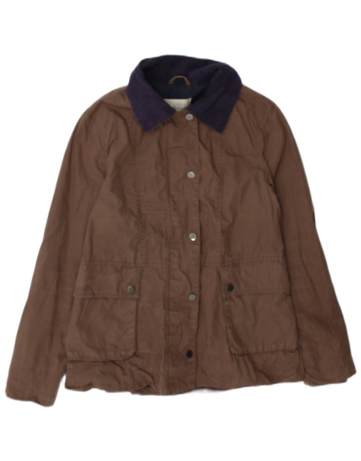 Hobbs Chaqueta utilitaria para mujer UK 8 Small Marrón Algodón