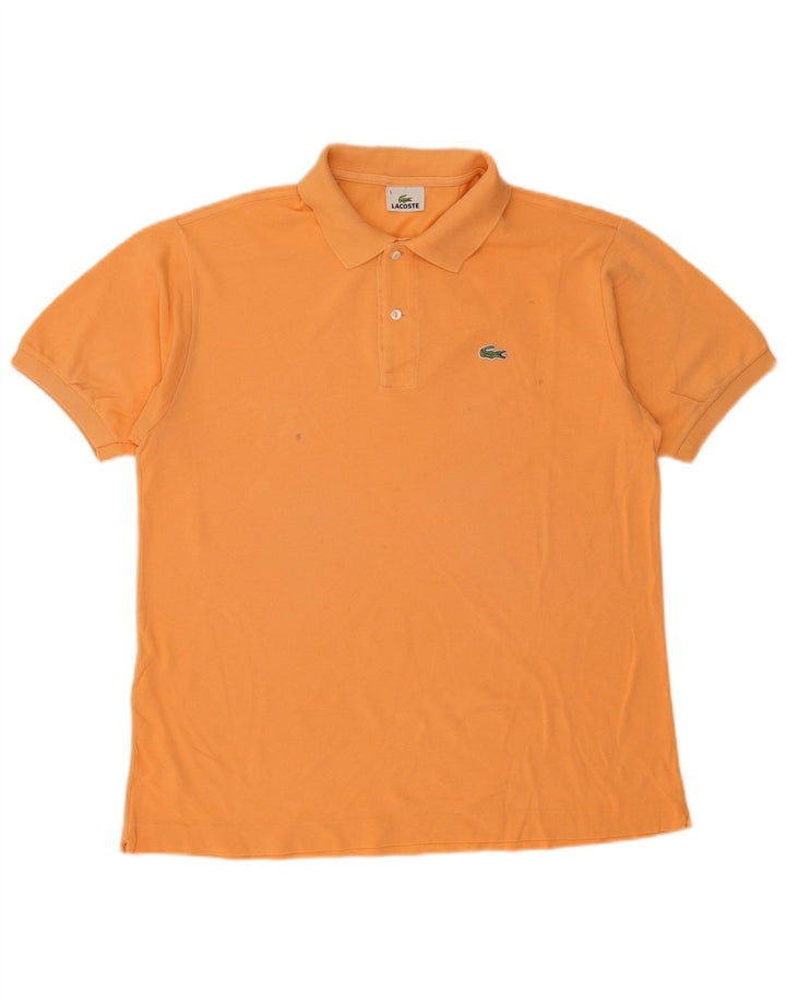 LACOSTE Polo para hombre talla 5 grande algodón naranja