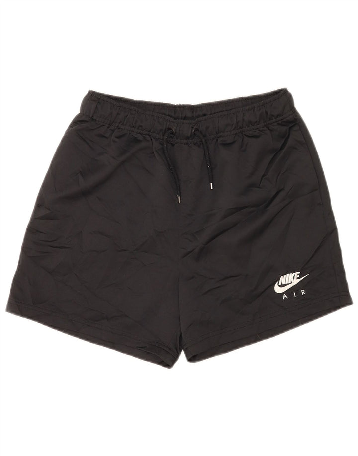 Nike Pantalones cortos deportivos gráficos para hombre pequeños deportivos de poliéster negro