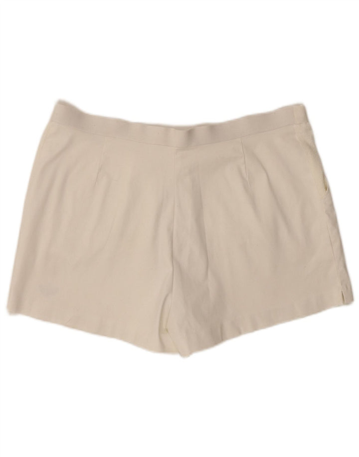 Adidas Mujer Chino Shorts W34 Grande Poliéster Blanco
