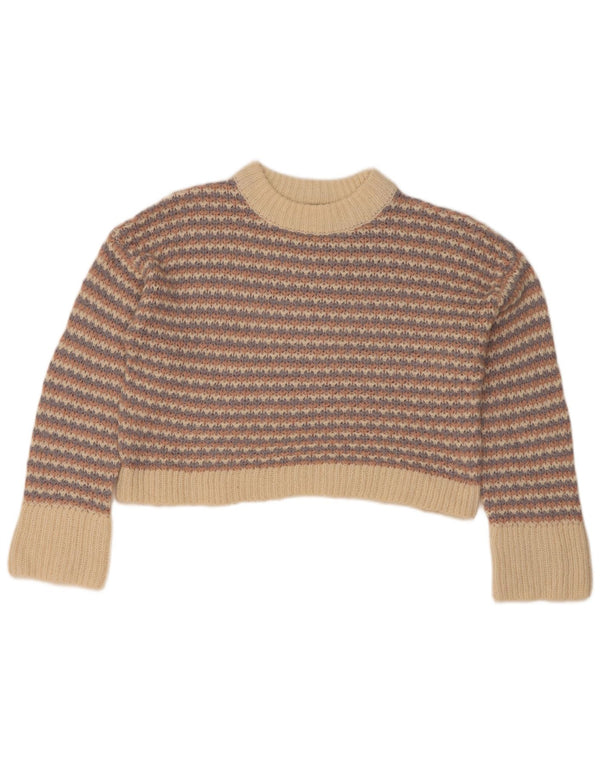 Topshop Womens Crop Turtle Neck Jumper Sweater UK 10 Small Multicoloured