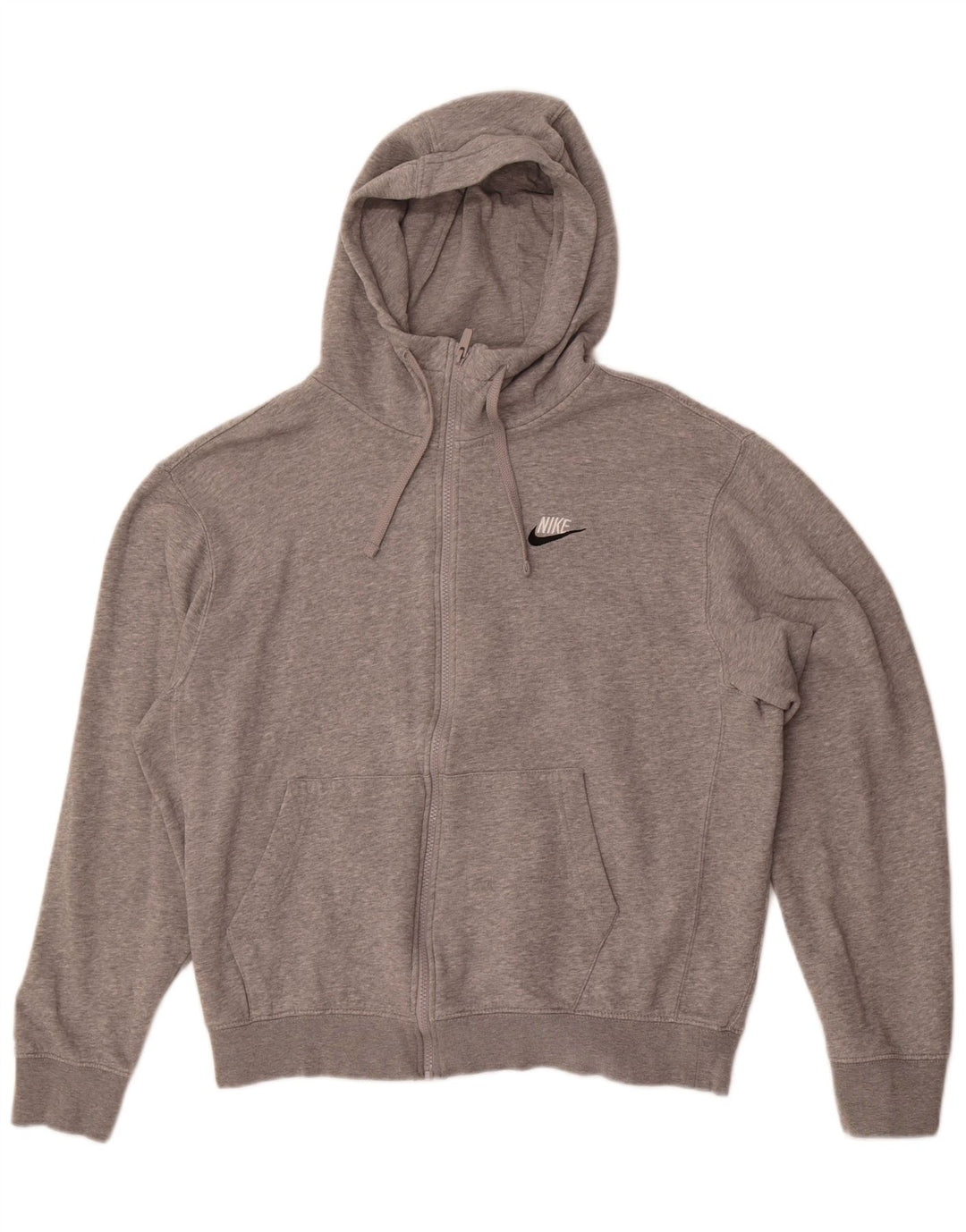 Nike Suéter con capucha de gran tamaño con cremallera para mujer Reino Unido 14 Algodón moteado gris medio