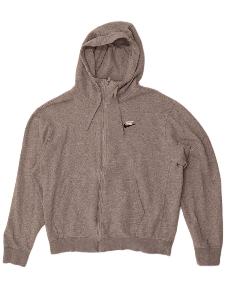 Nike Suéter con capucha de gran tamaño con cremallera para mujer Reino Unido 14 Algodón moteado gris medio