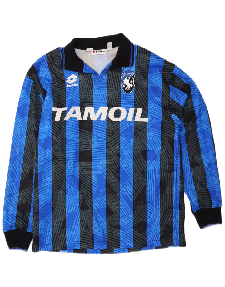 LOTTO Atalanta 1991-1993 Camiseta de local para hombre Top deportivo de rayas azul medio