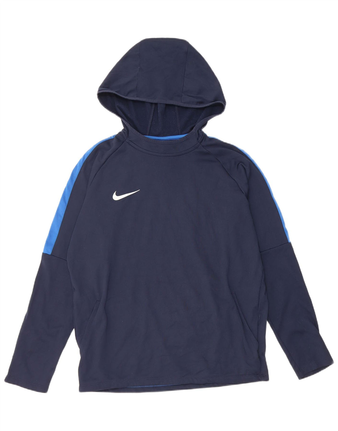 Nike - Sudadera con capucha para hombre, color azul marino medio, poliéster color block