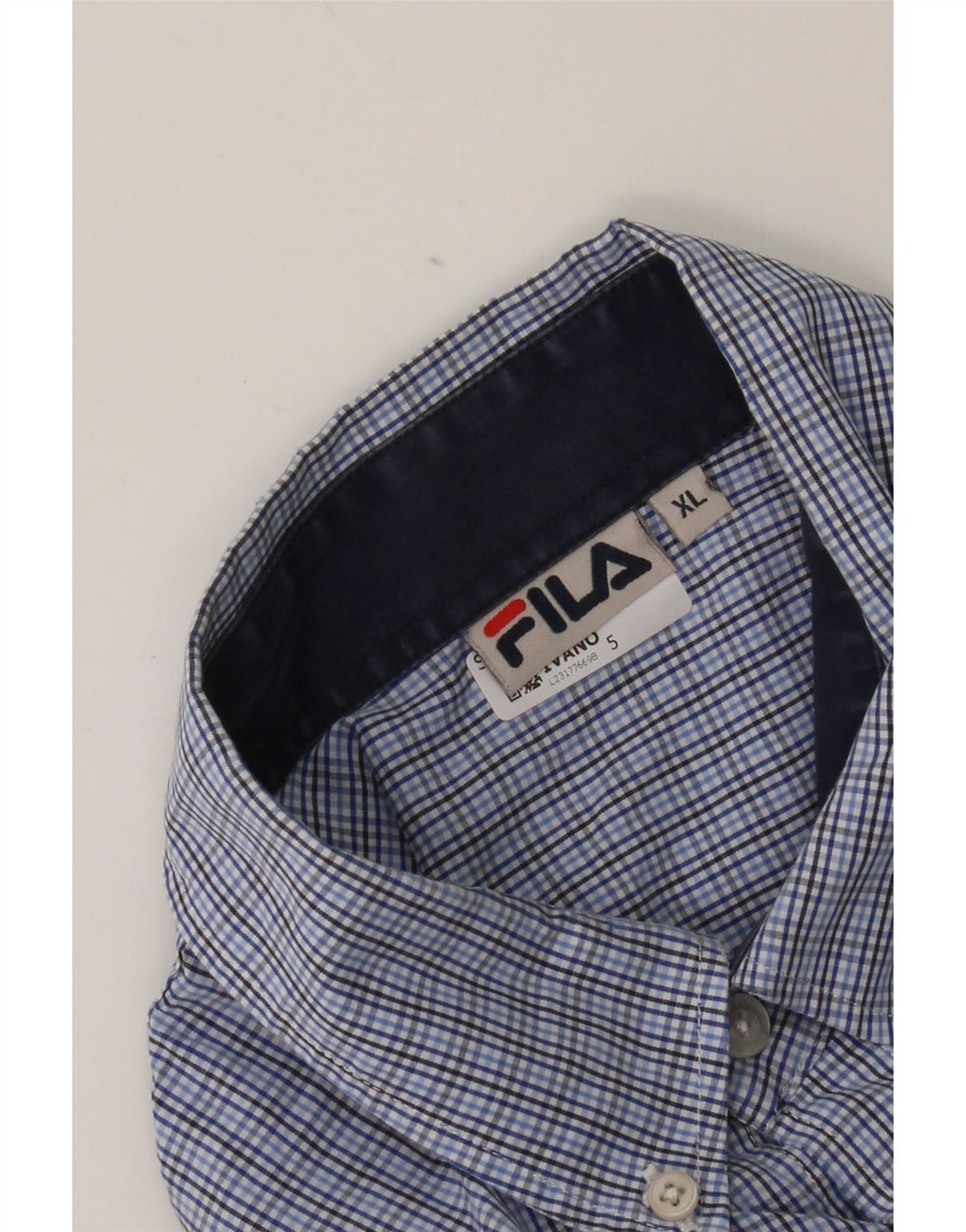 Camisa Fila Hombre XL Cuadros Azules