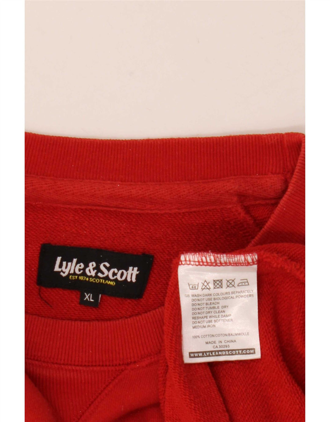Lyle & Scott Sudadera Hombre Jumper XL Rojo Algodón