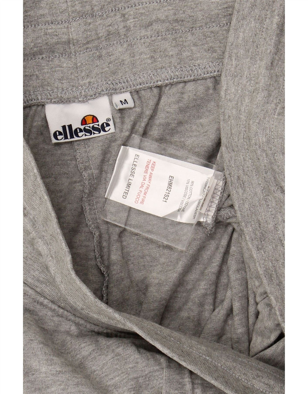 ELLESSE Pantalones De Chándal Hombre Joggers Gris Medio Algodón