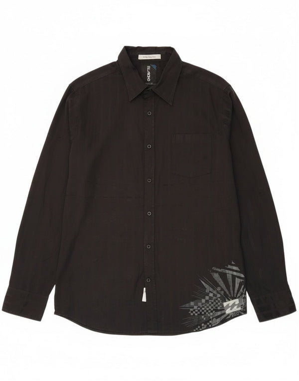 Billabong Camisa gráfica para hombre XL Poliéster a rayas negras