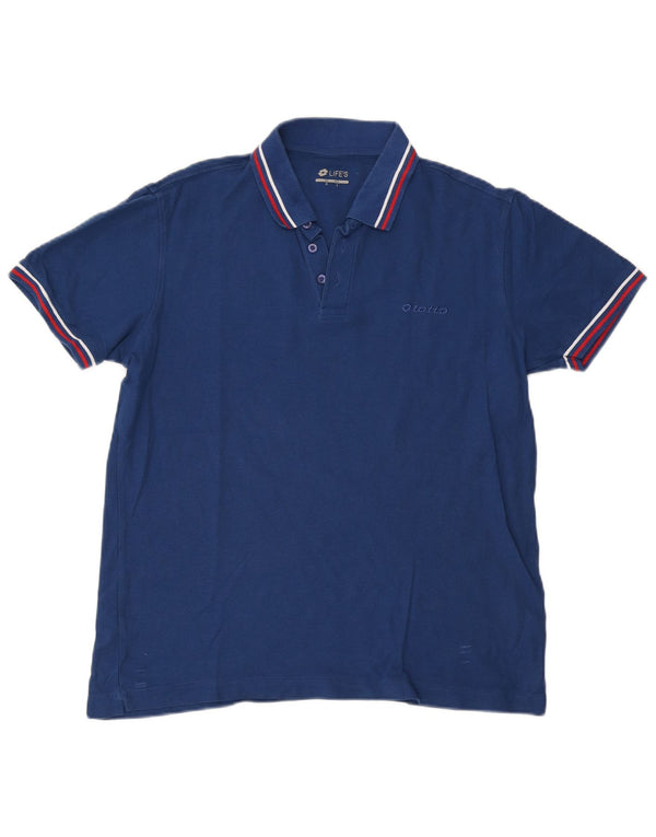 Polo Lotto Hombre Azul Grande