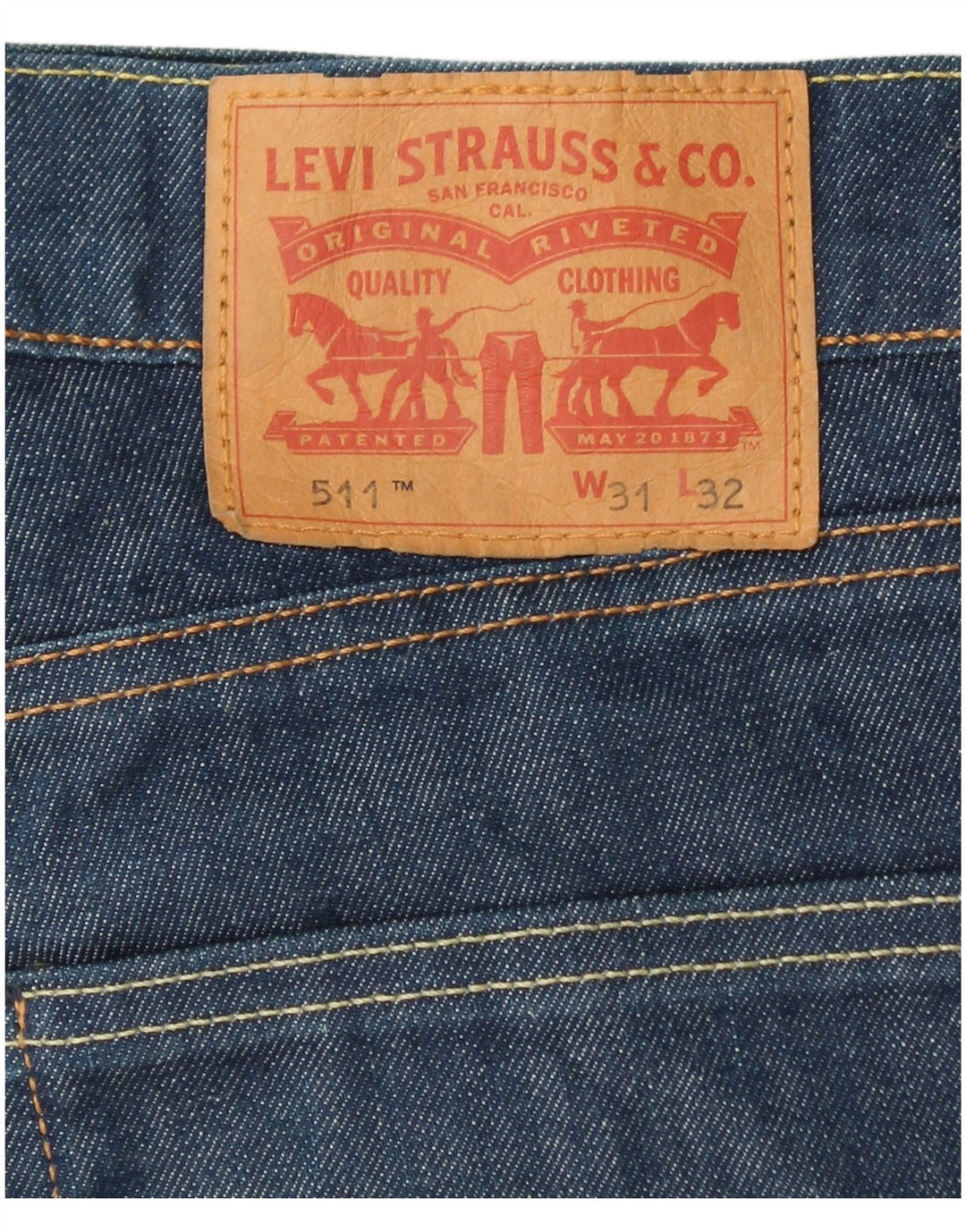 LEVI'S Mujer 511 Slim Jeans W31 L32 Algodón Azul