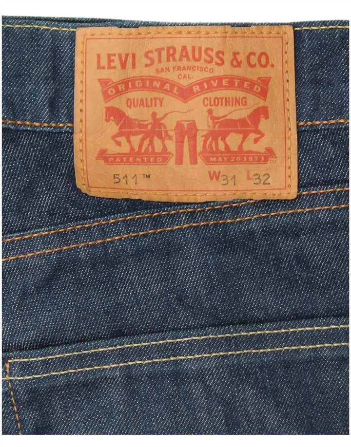 LEVI'S Mujer 511 Slim Jeans W31 L32 Algodón Azul