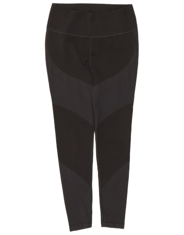 Puma Leggings gráficos para mujer, talla 44, talla grande, color negro, a rayas