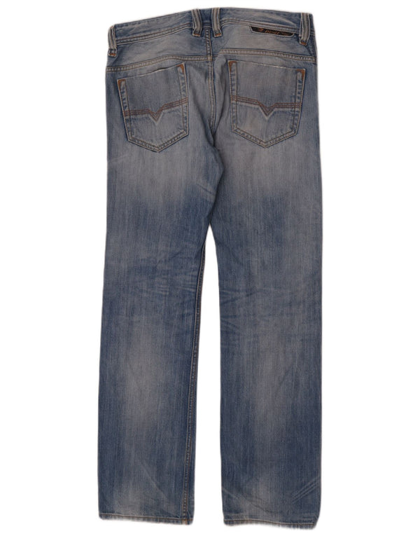 Diesel Hombre Safado Regular Slim Straight Jeans W30 L30 Algodón Azul