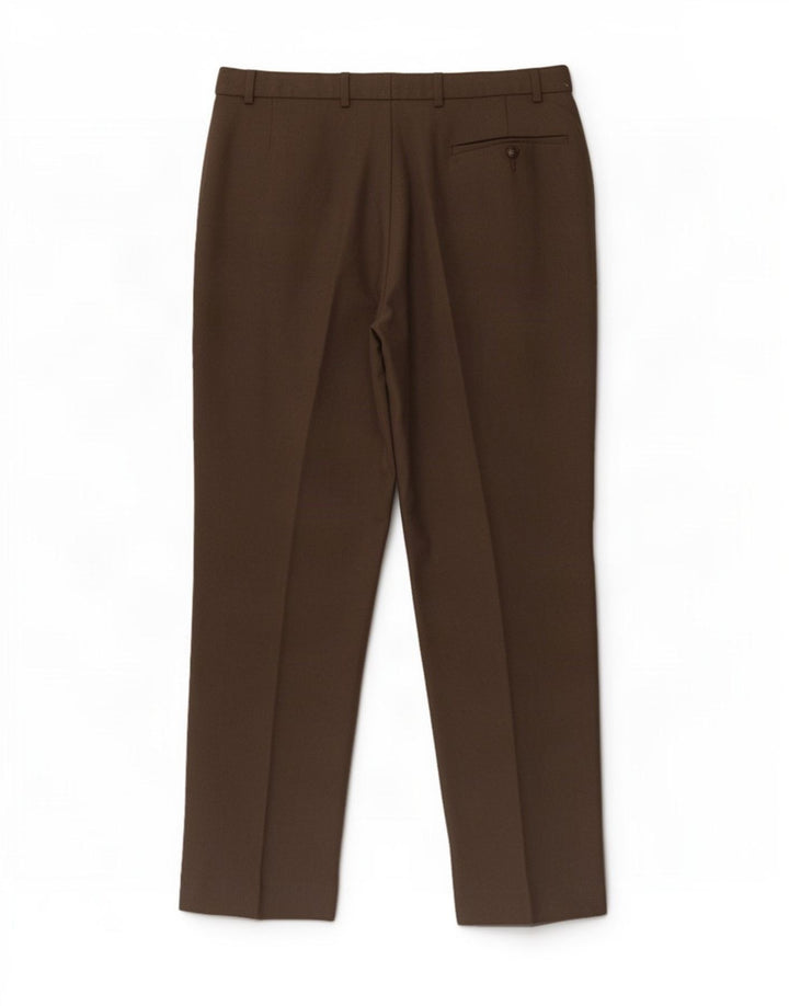 Marks & Spencer Pantalón de traje recto para hombre W36 L31 Poliéster marrón